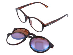 3-in-1 gafas de lectura – with Magnetic Clip for gafas de sol & Blue Light Filter - Gamswild Brown
